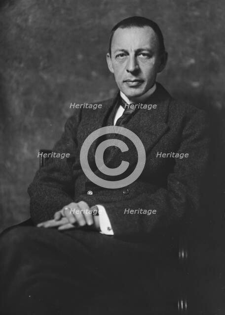 Serge Rachmaninoff, portrait photograph, 1918 Dec. 10. Creator: Arnold Genthe.