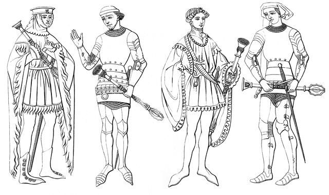 Sergeant at arms, 14th century (1849).Artist: Edward May