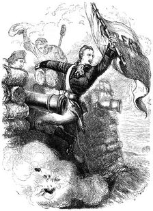 Sergeant Jasper recovering the flag, 1776 (c1880)