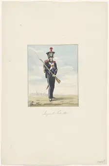 Sergeant of the militia, 1830-1831. Creator: Anon