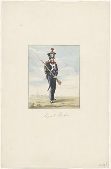Sergeant of the militia, 1830-1831. Creator: Anon