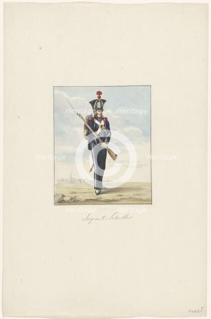 Sergeant of the militia, 1830-1831. Creator: Anon.