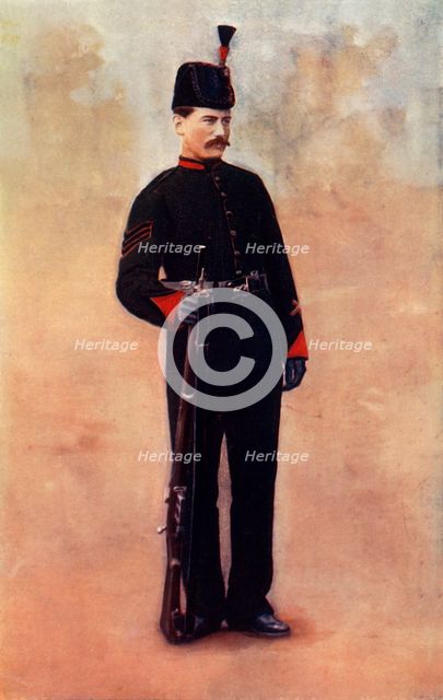 'Sergeant of the King's Royal Rifles', 1900. Creator: Gregory & Co.