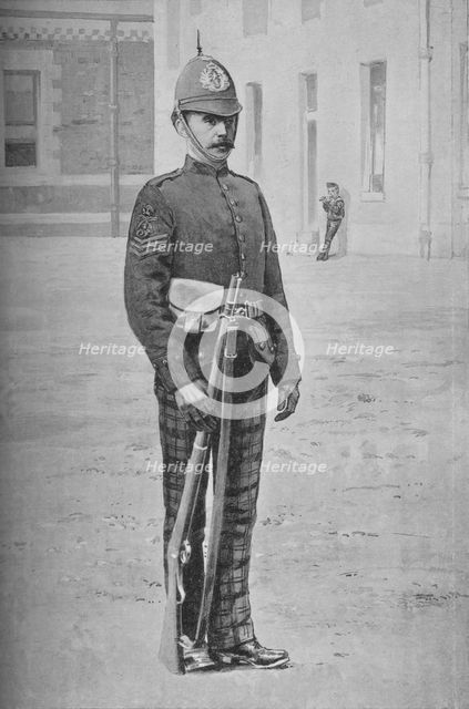 'Sergeant, The Cameronians (Scottish Rifles)', c1880. Artist: Gregory & Co.