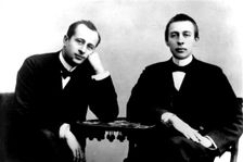 Sergei Rachmaninov (1873-1943) and pianist and conductor Alexander Siloti (1863-1945), 1902
