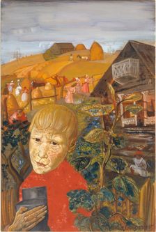 Sergei Yesenin (1895–1925) as a Youth, ca 1923. Artist: Grigoriev, Boris Dmitryevich (1886-1939)