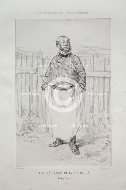 Sergent - Major de la Nième Légion. Creator: Paul Gavarni (French, 1804-1866).