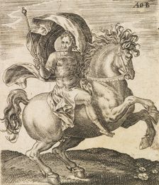 Sergius Galba from Twelve Caesars on Horseback, c1565-1587. Creator: Abraham de Bruyn