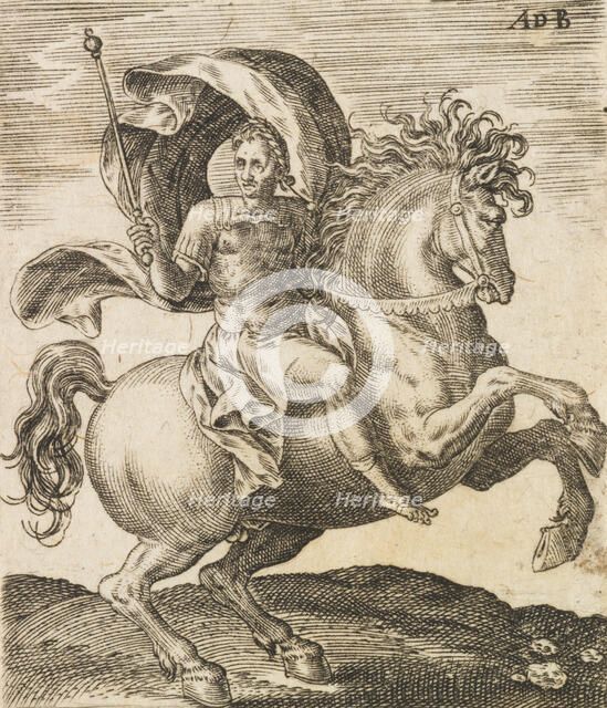 Sergius Galba from Twelve Caesars on Horseback, c1565-1587. Creator: Abraham de Bruyn.