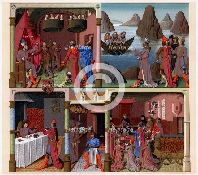 Sergius Orata and other Romans, 1473-1480.Artist: Francois Fouquet