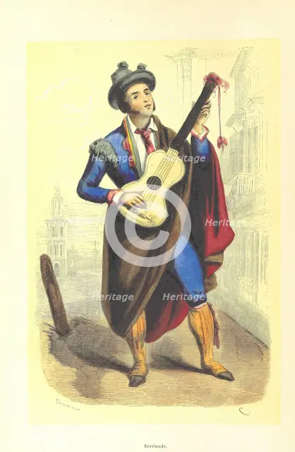 Sérénade, 1848.  Creator: Adolphe François Pannemaker.