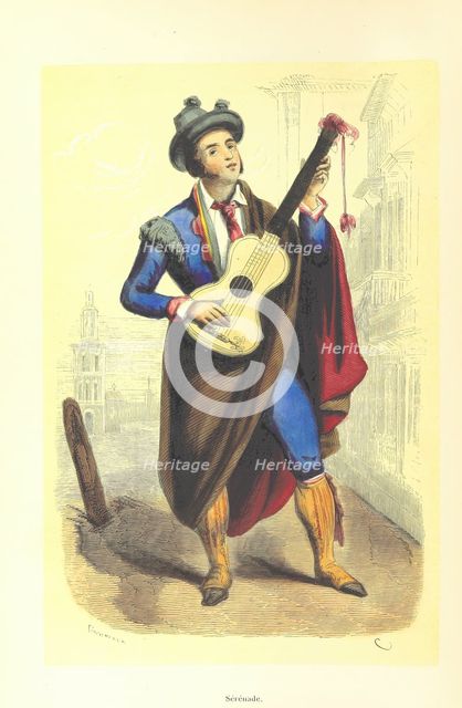 Sérénade, 1848.  Creator: Adolphe François Pannemaker.