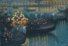 Sérénade au clair de lune (Moonlight Serenade), 1900s-1910s. Creator: Lévy-Dhurmer, Lucien (1865-1953)