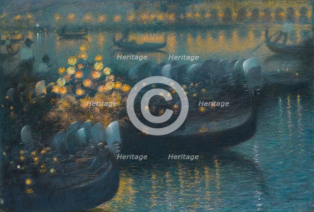 Sérénade au clair de lune (Moonlight Serenade), 1900s-1910s. Creator: Lévy-Dhurmer, Lucien (1865-1953).