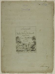Serenade for Violin, Viola and Cello, composed by Ludwig von Beethoven, c. 1801. Creator: Jean André