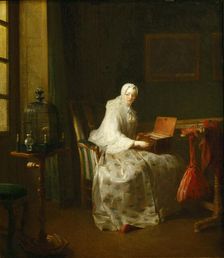 Serinette, 1751. Creator: Chardin, Jean-Baptiste Siméon (1699-1779)