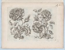 Series of Small Flower Motifs, Plate 5, ca. 1670-85., ca. 1670-85. Creator: Paul Androuet Du Cerceau