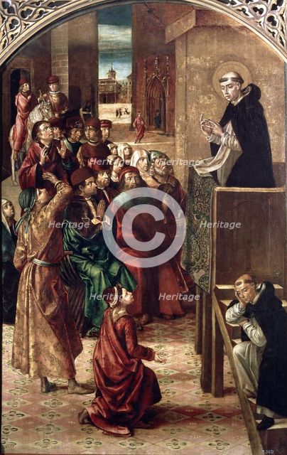 Sermon of St. Peter Martyr' by Pedro Berruguete.