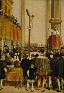 Sermon of the Papal Legate Cornelio Musso (1511-1574), in the Augustinian Church, Vienna, 1561