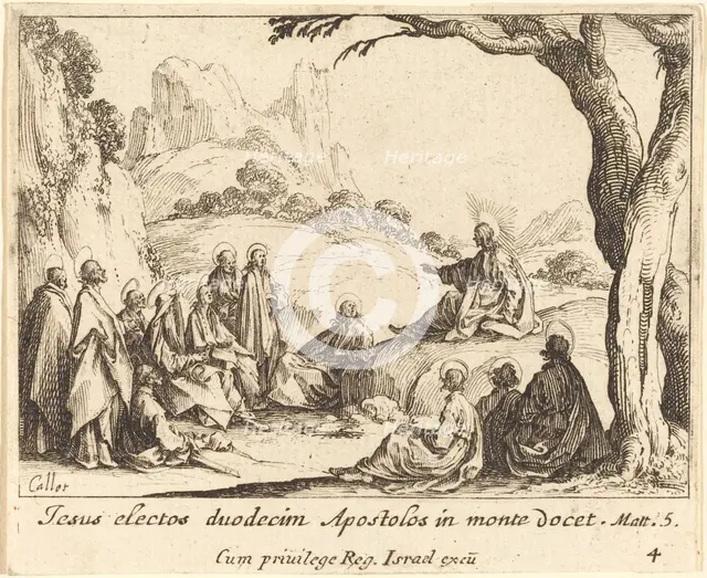 Sermon on the Mount, 1635. Creator: Jacques Callot.