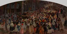 Sermon at the Church Fair at Kalwaria, 1906. Creator: Julian Falat