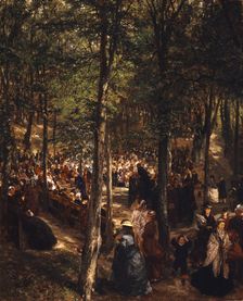 Sermon in the Beech Grove near Kösen, 1868. Creator: Menzel, Adolph Friedrich, von (1815-1905)