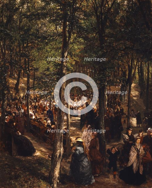Sermon in the Beech Grove near Kösen, 1868. Creator: Menzel, Adolph Friedrich, von (1815-1905).
