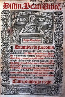 Sermons of St. Vincent Ferrer, cover of the Latin edition printed in Lugduni (Leyden) in 1523