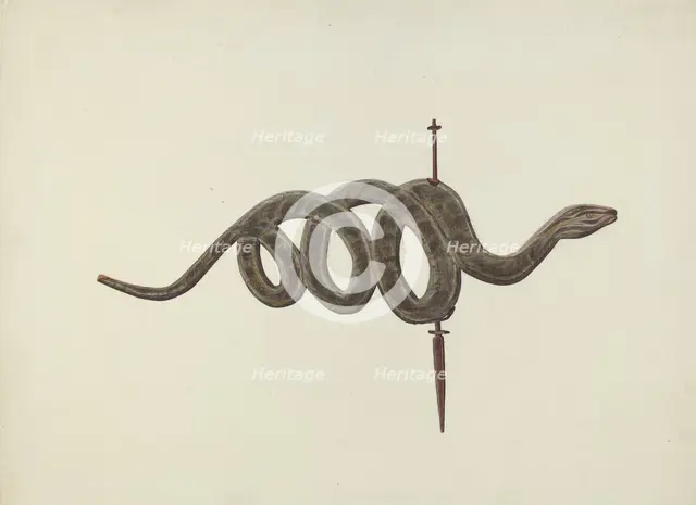 Serpent Weather Vane, c. 1938. Creator: Lloyd Broome.