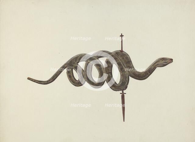 Serpent Weather Vane, c. 1938. Creator: Lloyd Broome.