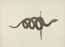 Serpent Weather Vane, c. 1938. Creator: Lloyd Broome