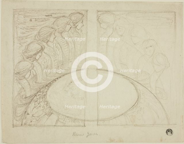 Serpent Women Around Globe, n.d. Creator: Sir Edward Coley Burne-Jones.