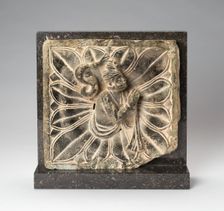 Serpent King (Nagaraja) Emerging from a Lotus, 2nd century. Creator: Unknown