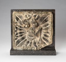 Serpent King (Nagaraja) Emerging from a Lotus, 2nd century. Creator: Unknown