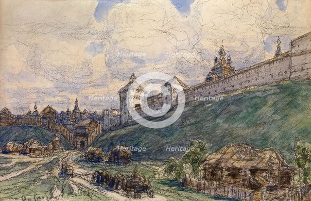 Serpukhov in the 17th Century. Artist: Vasnetsov, Appolinari Mikhaylovich (1856-1933)