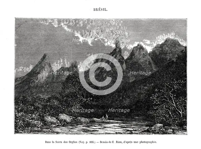 Serra dos Órgãos, Brazil, 19th century.Artist: Edouard Riou