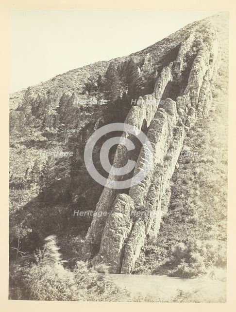 Serrated Rocks or Devil's Slide, (Near View), Weber Canon, Utah, 1868/69. Creator: Andrew Joseph Russell.