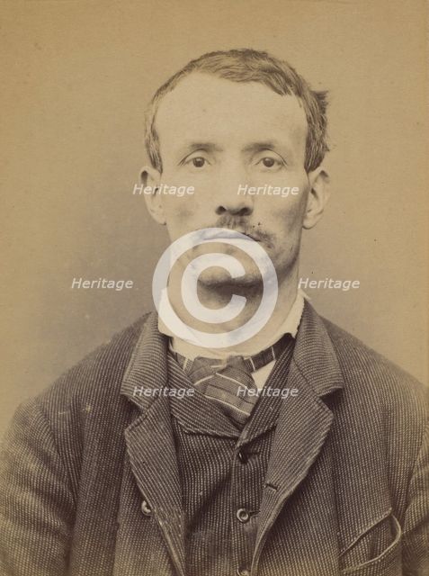 Serre. Auguste. 37 ans, né à Anonnay (Ardêche) le 13/10/56. Mégissier. Anarchiste. 20/1/94. , 1894. Creator: Alphonse Bertillon.