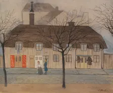 Servant-Girl and Policeman, 1905. Creator: Ivar Arosenius