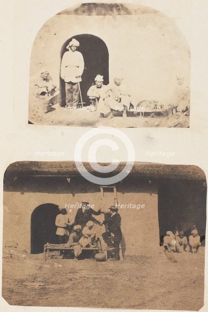 Servants and Dog, 1850s. Creator: Unknown.