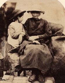 Servants at Rhagatt, Corwen, North Wales, c. 1860. Creator: John Lloyd (British, 1865)