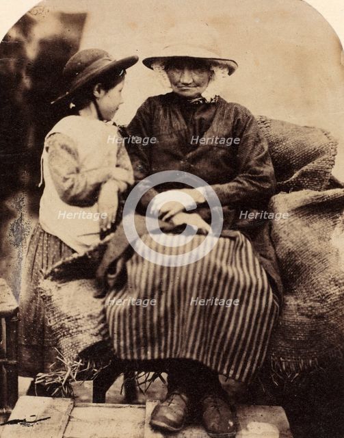Servants at Rhagatt, Corwen, North Wales, c. 1860. Creator: John Lloyd (British, 1865).