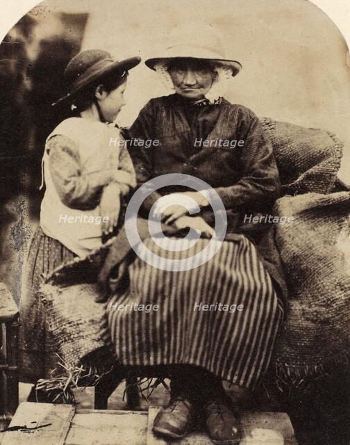 Servants at Rhagatt, Corwen, North Wales, c. 1860. Creator: John Lloyd (British, 1865).