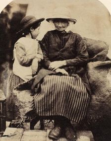 Servants at Rhagatt, Corwen, North Wales, c. 1860. Creator: John Lloyd (British, 1865)