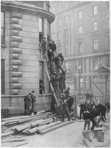 Servants fire brigade at the Hotel Cecil, London, c1903 (1903)