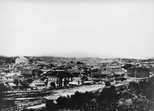 Servants home (School of Arts) looking down from Turbot Street, 1876. Creator: Unknown