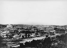 Servants home (School of Arts) looking down from Turbot Street, 1876. Creator: Unknown
