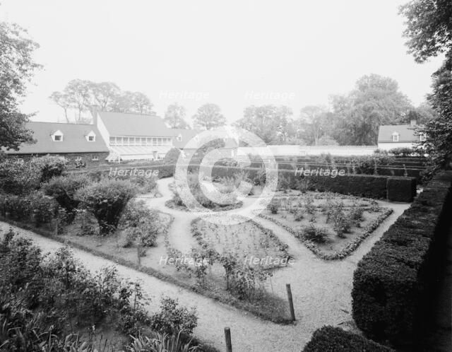 Servants' quarters and garden at Mt. Vernon, c.between 1910 and 1920. Creator: Unknown.