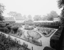 Servants quarters and garden at Mt. Vernon, c.between 1910 and 1920. Creator: Unknown