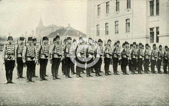 'Servian Cavalry on Parade', (1919). Creator: Unknown.